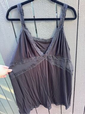 Adore Me Black Lace-Trim Chemise Slip - Women Intimates & Sleepwear, 4X